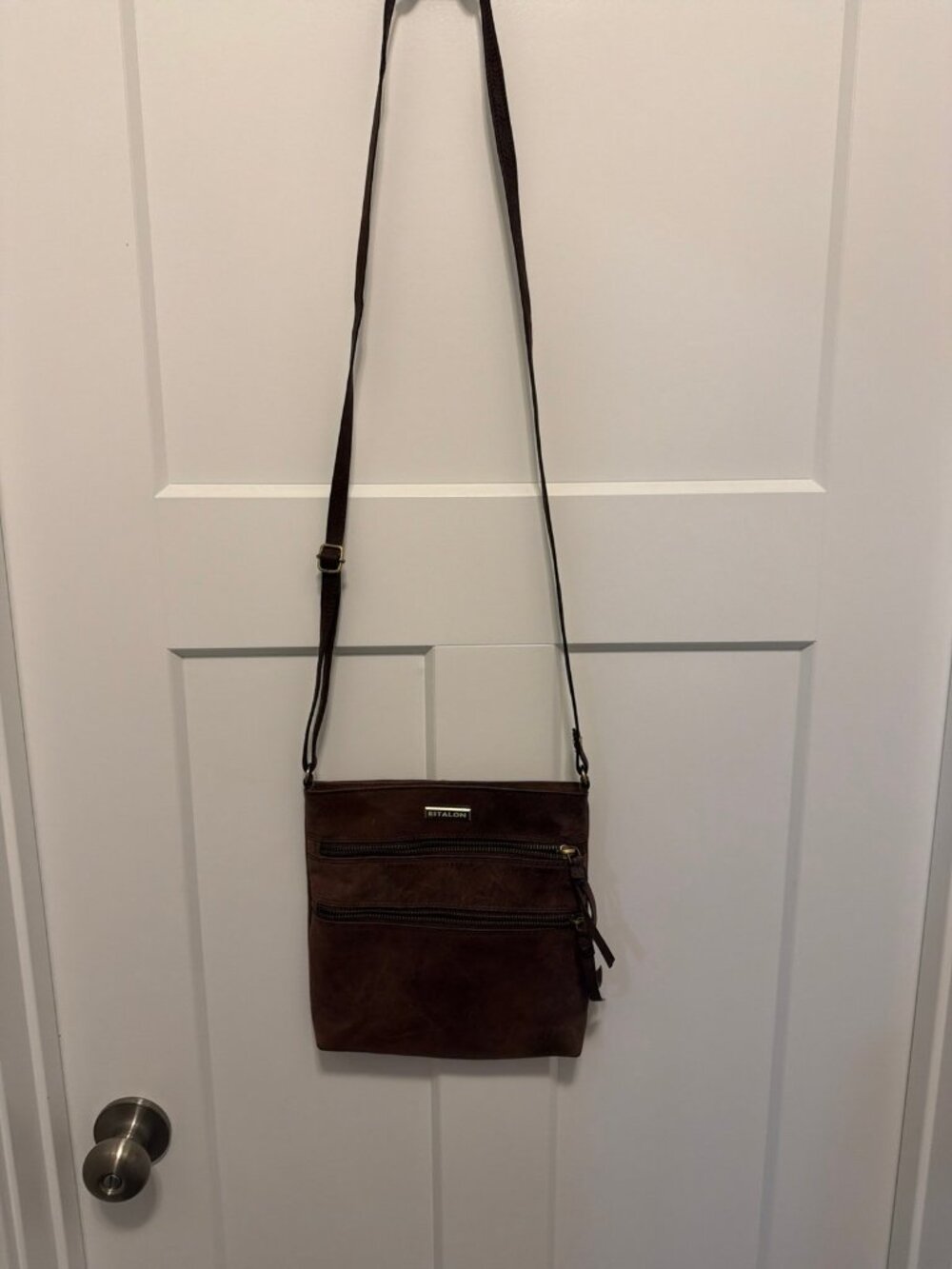 Estalon Genuine Leather Crossbody Bag.